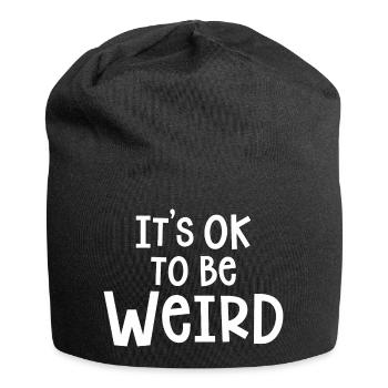 ES IST OK, KOMISCH ZU SEIN - Jersey-Beanie - Schwarz - Vorne