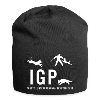 IGP Hundesport - Jersey-Beanie - Schwarz - Vorne