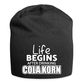 life begins after drinking cola korn - Jersey-Beanie - Schwarz - Vorne