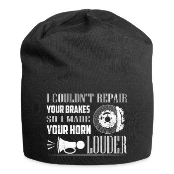 Je n’ai pas pu réparer les freins, alors j’ai fait klaxon plus fort Mecha - Bonnet en jersey - noir - Devant