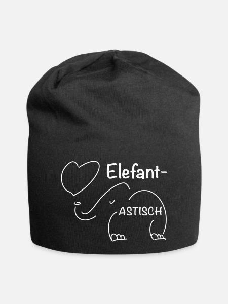 Elefantastisch - Jersey-Beanie - Schwarz