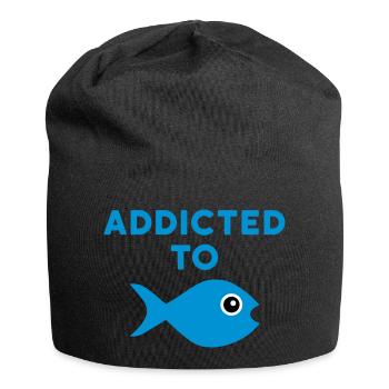 Addicted to fish (Fisch mit großem Auge) - Jersey Beanie - black - Front