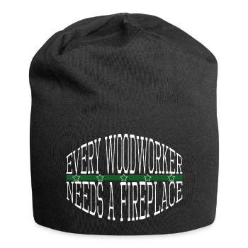 fun men a carpenters prayer tshirts safety helmet - Jersey Beanie - black - Front