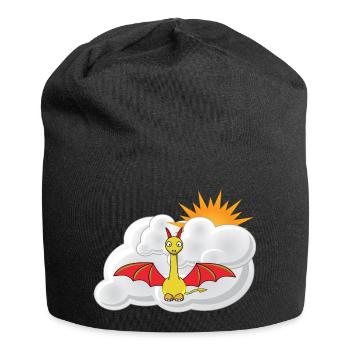 Drache für Baby, verspieltes Kinderthema - Jersey-Beanie - Schwarz - Vorne