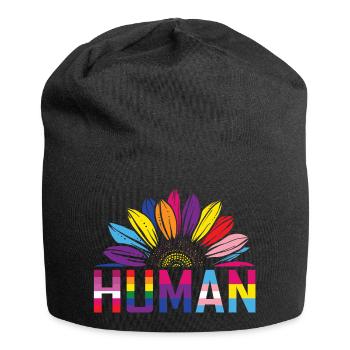 LGBTQ Nonbinary Colorful Rainbow Flag LGBTQ+ Pride - Jersey Beanie - black - Front