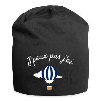 Je peux pas jai Montgolfière - Bonnet en jersey - noir - Devant