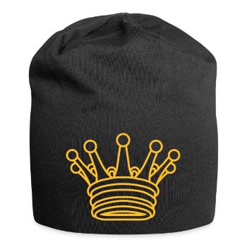 Couronne d’or King Design - Bonnet en jersey - noir - Devant