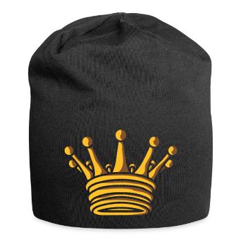 Conception De la Couronne du Roi d’Or - Bonnet en jersey - noir - Devant