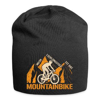 Lieblingstier = Mountainbike - MTB Mountainbike - Jersey-Beanie - Schwarz - Vorne