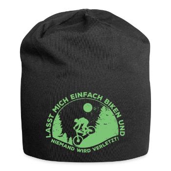 Lasst mich biken! - Mountainbiker Mountainbike - Jersey-Beanie - Schwarz - Vorne