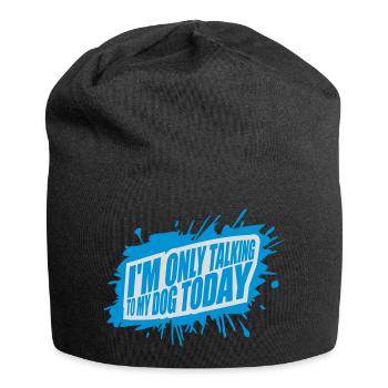 only talking to dog - Jersey Beanie - black - Front