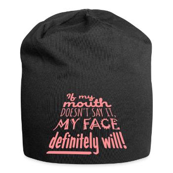 Mon visage le fera certainement - Bonnet en jersey - noir - Devant