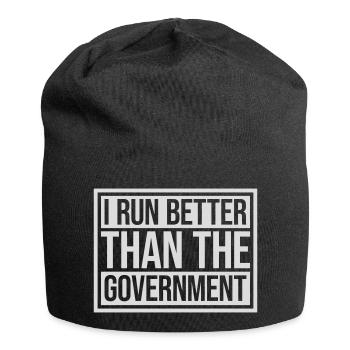 mieux fonctionner que le gouvernement - Bonnet en jersey - noir - Devant