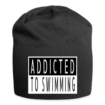 Funny Swimming Tshirts Swimmers Geek Quote - Jersey Beanie - black - Front