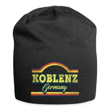 Koblenz Germany City Font Vintage Retro - Jersey Beanie - black - Front