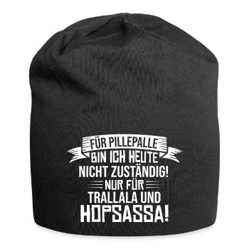 Pillepalle - Lustiger Spruch Witzig Fun Statement - Jersey-Beanie - Schwarz - Vorne