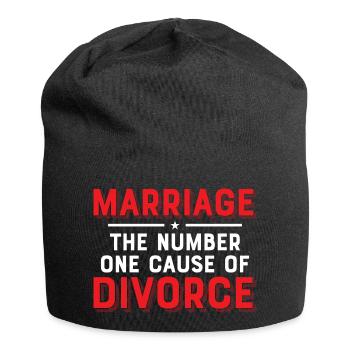 Marriage - The Number One Cause Of Divorce Ex-Wife - Jersey Beanie - black - Front