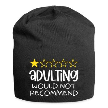Erwachsene würden nicht empfehlen - Jersey-Beanie - Schwarz - Vorne