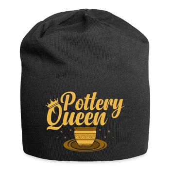 Pottery Queen Pot Maker Ceramics Artist - Jersey-Beanie - Schwarz - Vorne