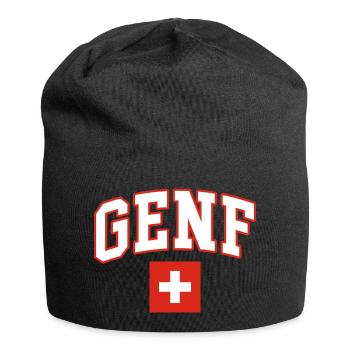 Genf schweiz flagge - Jersey-Beanie - Schwarz - Vorne