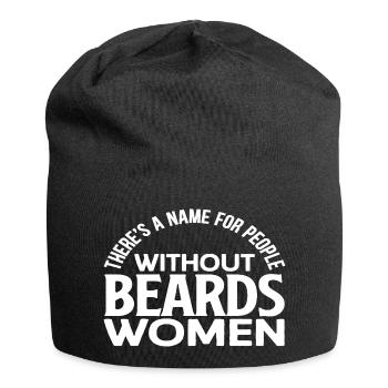 Il y a un nom pour les femmes sans barbe - Bonnet en jersey - noir - Devant