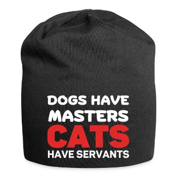 Chats ont des serviteurs - Bonnet en jersey - noir - Devant