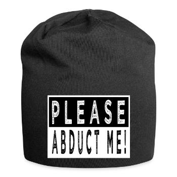 happy aliens animation present alien lover animal - Jersey Beanie - black - Front