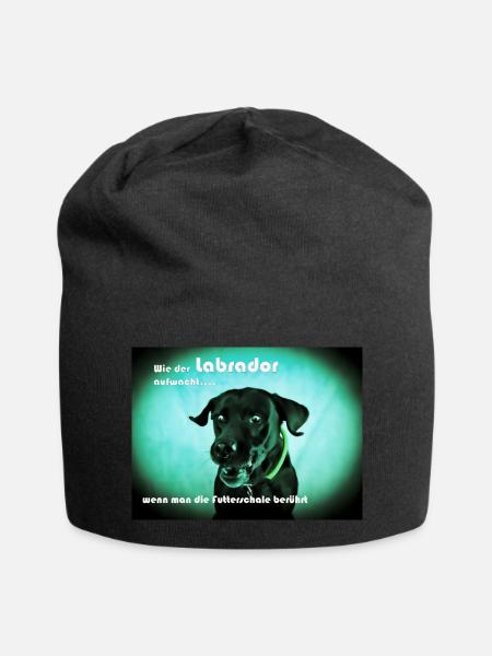 Hungriger Labrador - Jersey-Beanie - Schwarz