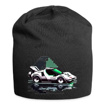 Sports car for video game gamer in 8 bit graphics - Jersey Beanie - black - Front