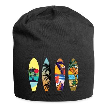 Surfing Surfboard Surfer Gift Idea - Jersey Beanie - black - Front
