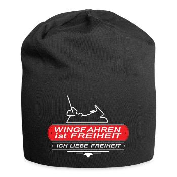 Biker Motorrad Goldwing Spruch Freiheit - Jersey-Beanie - Schwarz - Vorne