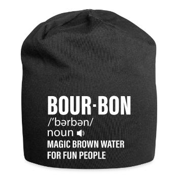 Bour-bon Magic Brown Water For Fun People Drinking - Jersey-Beanie - Schwarz - Vorne