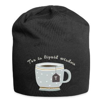 Tea is liquid wisdom - Jersey Beanie - black - Front