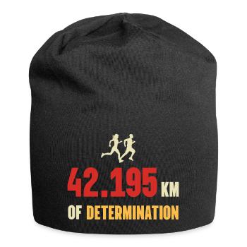Marathon - 42 195 km de détermination - Bonnet en jersey - noir - Devant