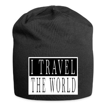 humor family holiday eat sleep travel repeat - Jersey-Beanie - Schwarz - Vorne