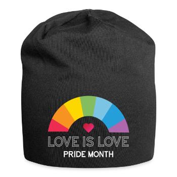 L’amour est l’amour. Mois de la fierté. - Bonnet en jersey - noir - Devant