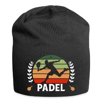 Padel Tennis Paddel Paddelball Padel Plattform - Jersey-Beanie - Schwarz - Vorne