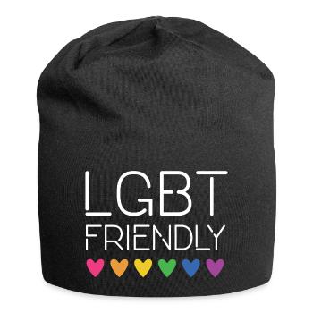 LGBT-freundlich - Jersey-Beanie - Schwarz - Vorne