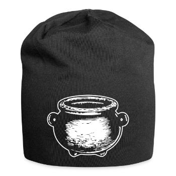 Kessel Magisch Hexe Halloween - Jersey-Beanie - Schwarz - Vorne