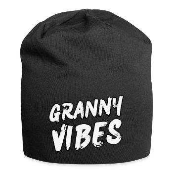 Vibrations de grand-mère - Bonnet en jersey - noir - Devant