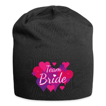 Team Bride Hearts - Jersey-Beanie - Schwarz - Vorne