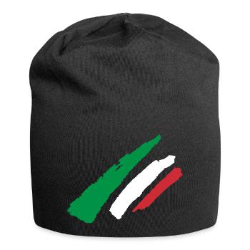 Italy flag stripe - Jersey Beanie - black - Front
