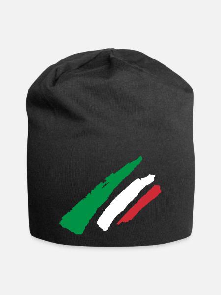 Italien Flagge Streifen - Jersey-Beanie - Schwarz