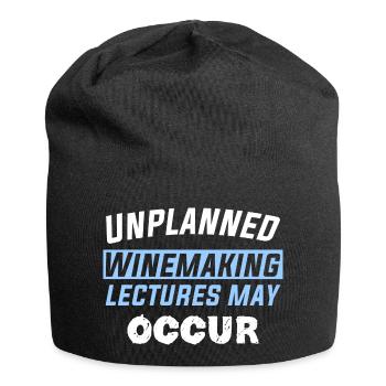 Unplanned Winemaking lectures may occur - Jersey Beanie - black - Front
