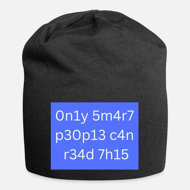 Only smart people can read this - Jersey-Beanie - Schwarz