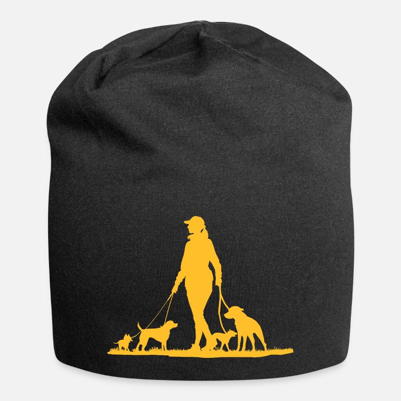 DOGWALKER FRAU - Jersey-Beanie - Schwarz