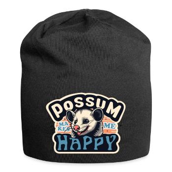 L’OPOSSUM ME REND HEUREUX - Bonnet en jersey - noir - Devant