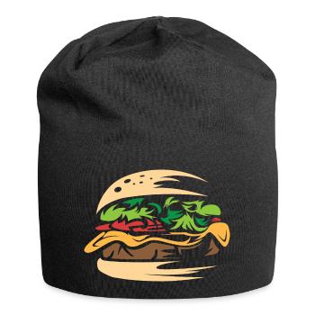 juicy burger homemade smash restaurant - Jersey Beanie - black - Front