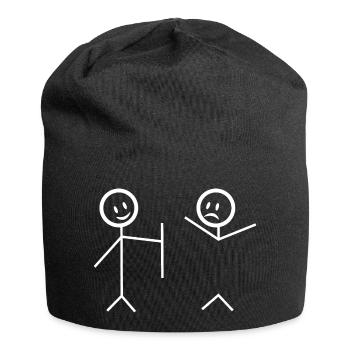 Ich decke Sie - Jersey-Beanie - Schwarz - Vorne