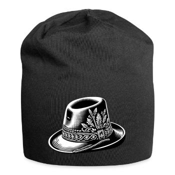 Trachtenhut | Traditionell Bayrisch - Jersey-Beanie - Schwarz - Vorne